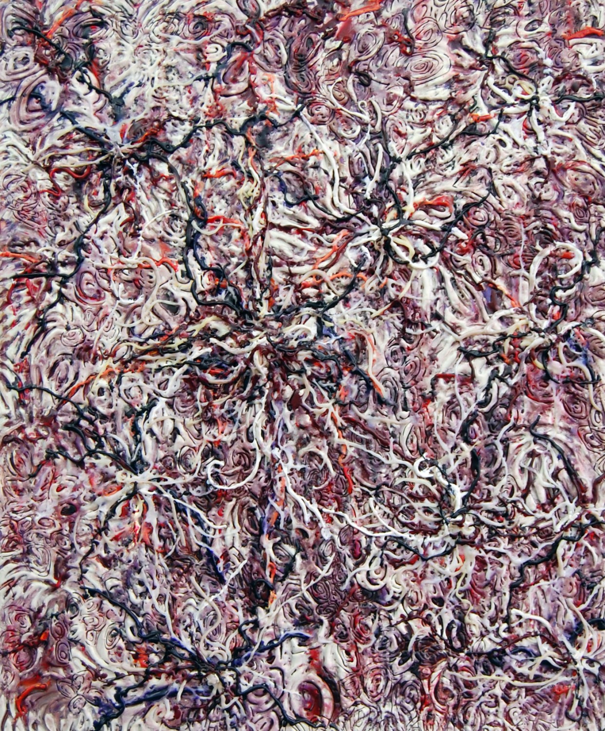 Violet Ganglia, 2010, encaustic on panel, 24 x 29 inches