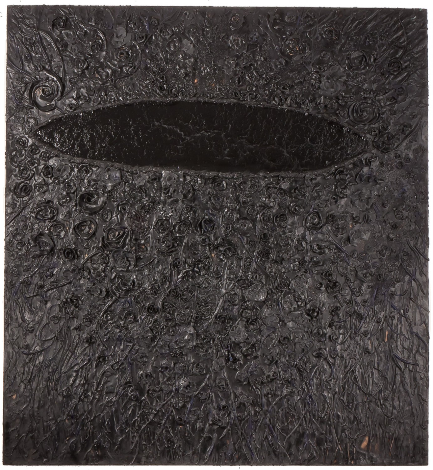 Whole, 2010, encaustic and urethane on panel, 66 x 60 inches