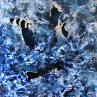 Sea and Sky, 2008, encaustic and urethane on panel, 66 x 60 inches