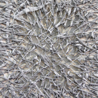 Gray Matter II, 2010, Ultralight, glass beads, pigment dispersions and thread on canvas