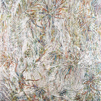 Miocene Mind, 2011, encaustic on panel, 60 x 66 inches